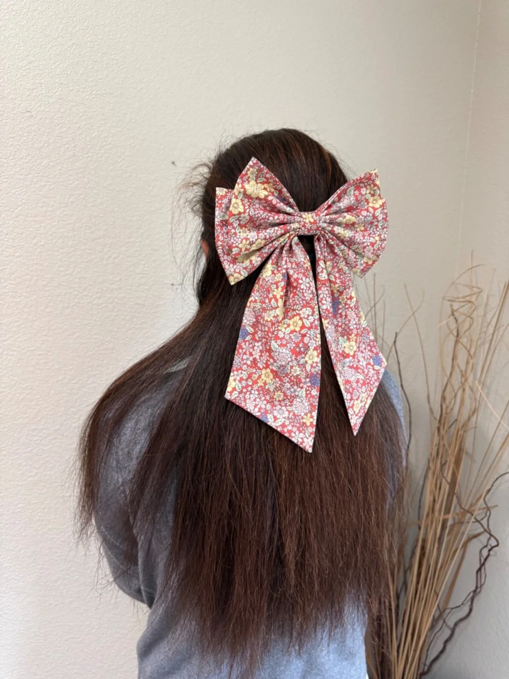 Cotton hair bow hair clip big bow